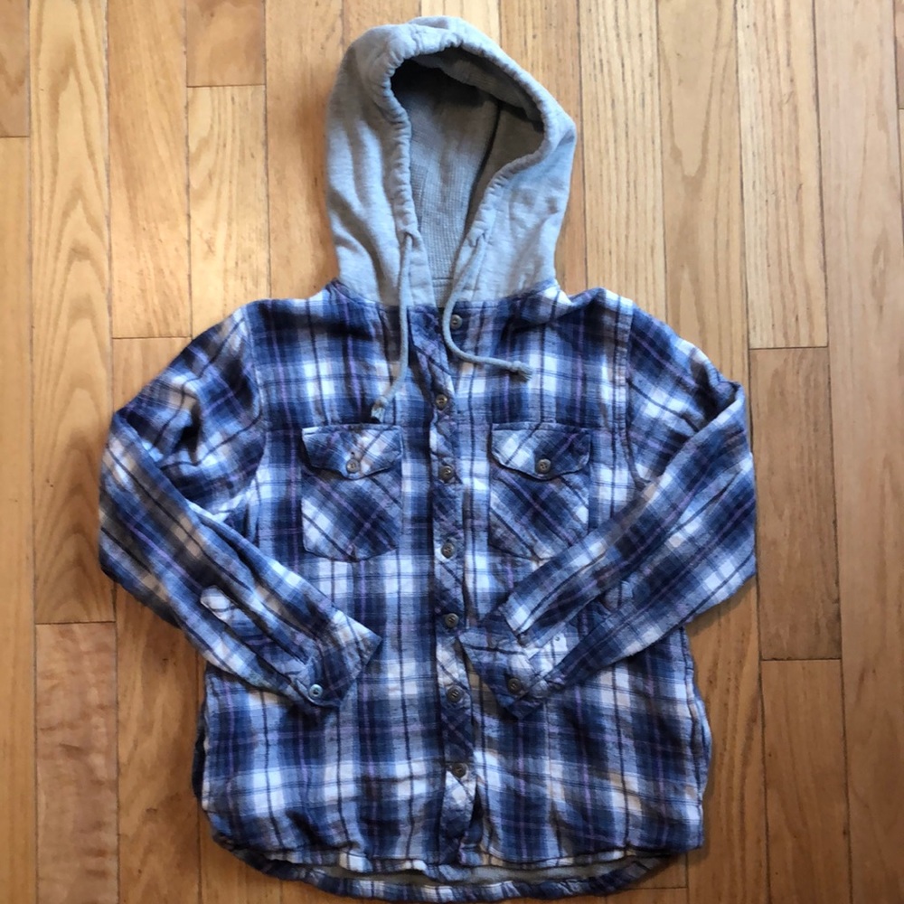 Nice condition lined flannel hoodie
